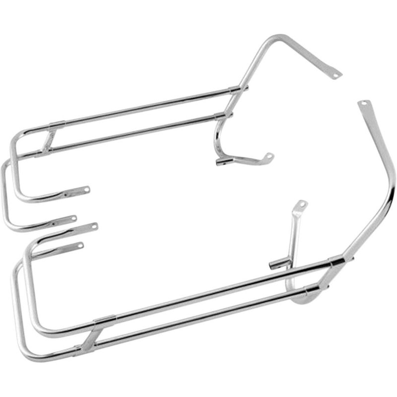 21042 - Drag Specialties Saddlebag Guard/Side Rail Kits For Harley Davidson FLHR 1340 1997-1998 - Chrome