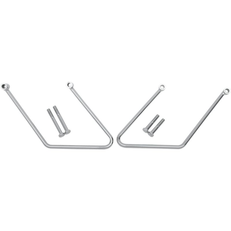 77-0131A - Drag Specialties Saddlebag Support Brackets For Harley Davidson FLSTC 1450 2000-2003 - Chrome