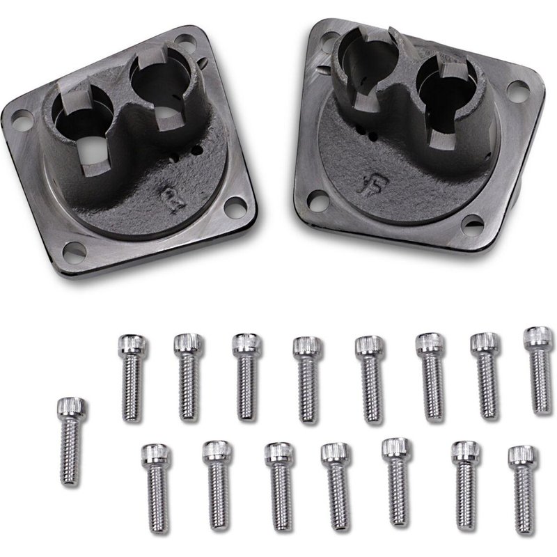 20489BK-BX-LB1 - Drag Specialties Lifter Blocks For Harley Davidson FL 1200 1953-1977 - Black