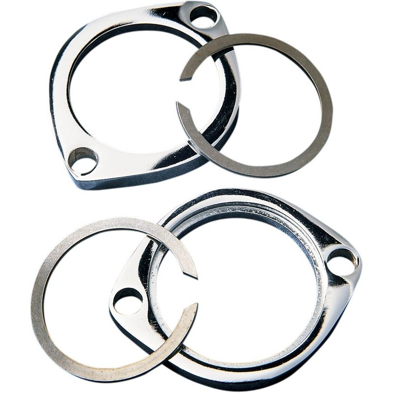 74545 - Drag Specialties Exhaust Flange Kit For Harley Davidson FLD 1690 2012-2013 - Chrome
