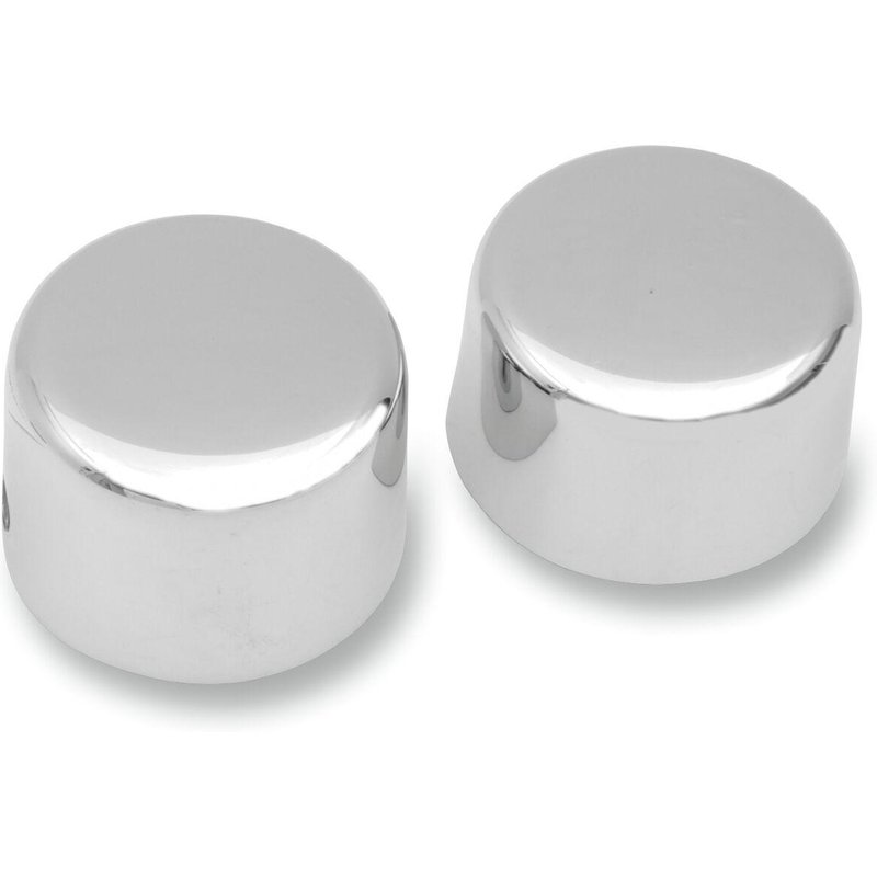 301690 - Drag Specialties 3/4" Axle Caps For Harley Davidson FLH 1200 1979-1980 Front - Chrome