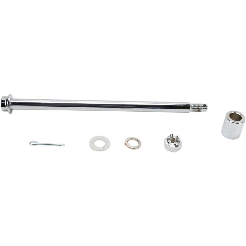 16-0302-BC520 - Drag Specialties Rear Axle Kit For Harley Davidson FLST 1340 1987-1990 Rear - Chrome/Silver