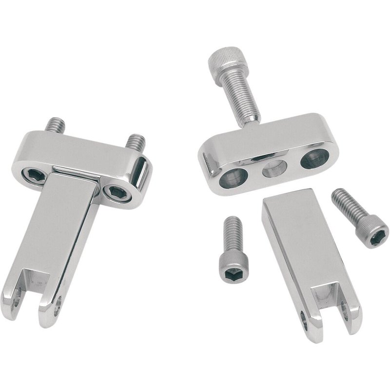 243659 - Drag Specialties Passenger Foot Peg Mount Kit For Harley Davidson FLHR 1340 1994-1998 - Chrome
