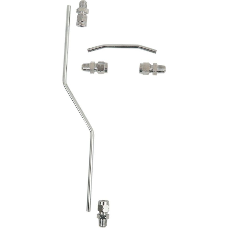 70197 - Drag Specialties Rocker Oil Lines For Harley Davidson FL 1200 1970-1977 - Chrome