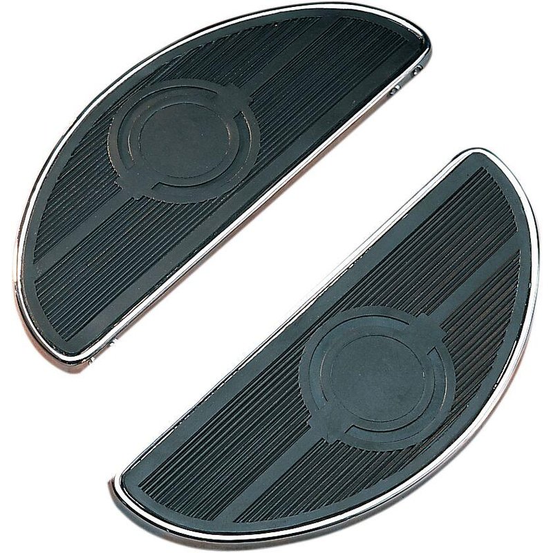 17-0418-BXLB2 - Drag Specialties Floorboards For Harley Davidson FL 1200 1974-1976 - Black/Chrome