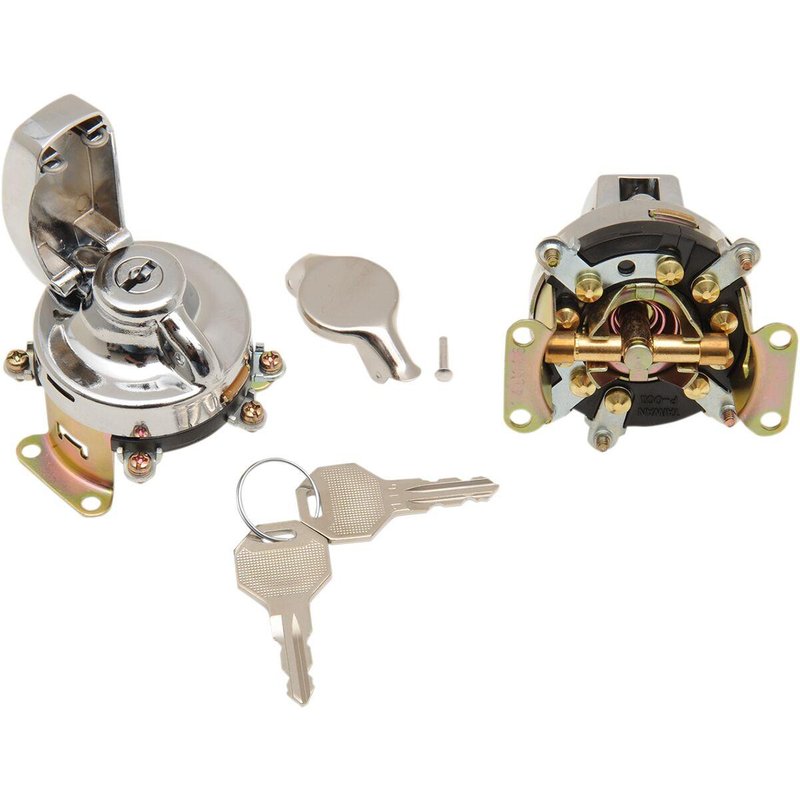 272097-BC118 - Drag Specialties Ignition Switch For Dash For Harley Davidson F 1200 1946-1952 - Chrome
