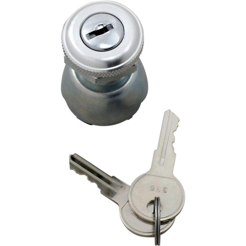 272108-BC116 - Drag Specialties Universal Ignition Switch For Harley Davidson XL 883 1991-1993 - Chrome