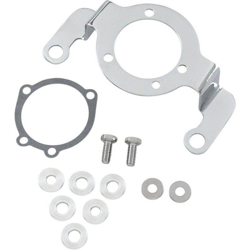 120089 - Drag Specialties Air Cleaner Support Bracket Kit For Harley Davidson FLD 1690 2012-2013 - Chrome/Grey