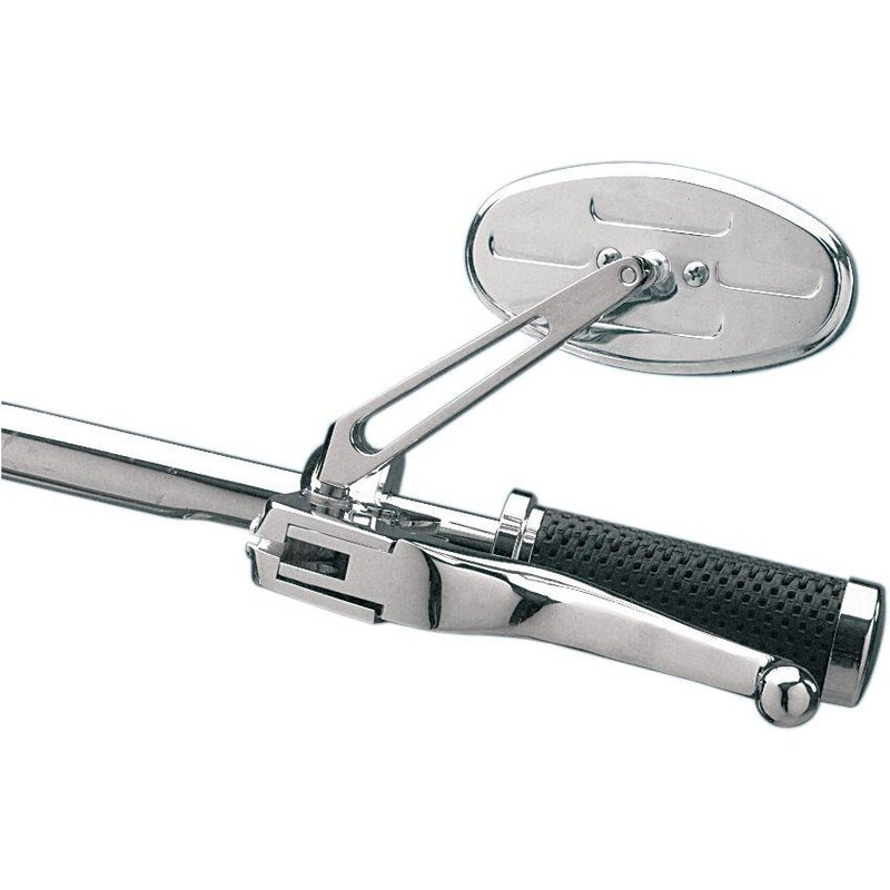 302166-BC3N-BX2 - Drag Specialties Stealth I Mirror For Harley Davidson FLFBS 1868 2022 - Chrome/Silver