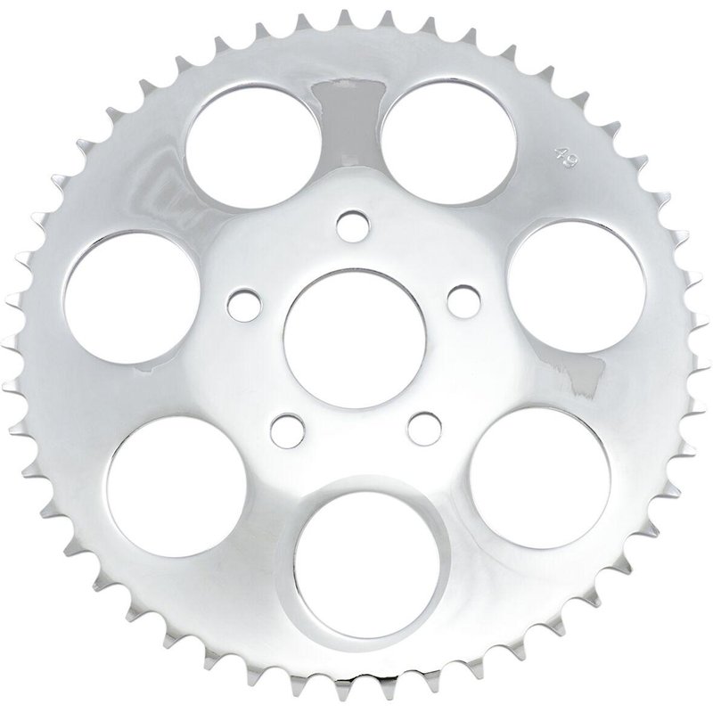 17512P - Drag Specialties Rear Wheel Sprocket For Harley Davidson FL 1200 1973-1977 Rear Chrome 49T