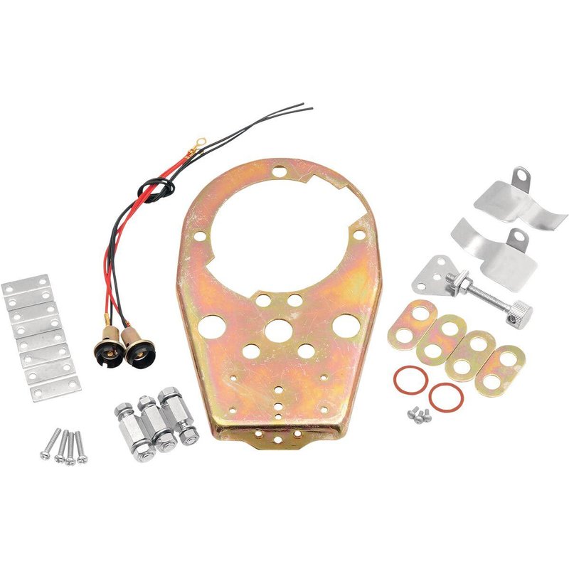 12-0034B - Drag Specialties Base Plate for Cat Eye Dash Cover For Harley Davidson FL 1200 1970-1977 - Zinc