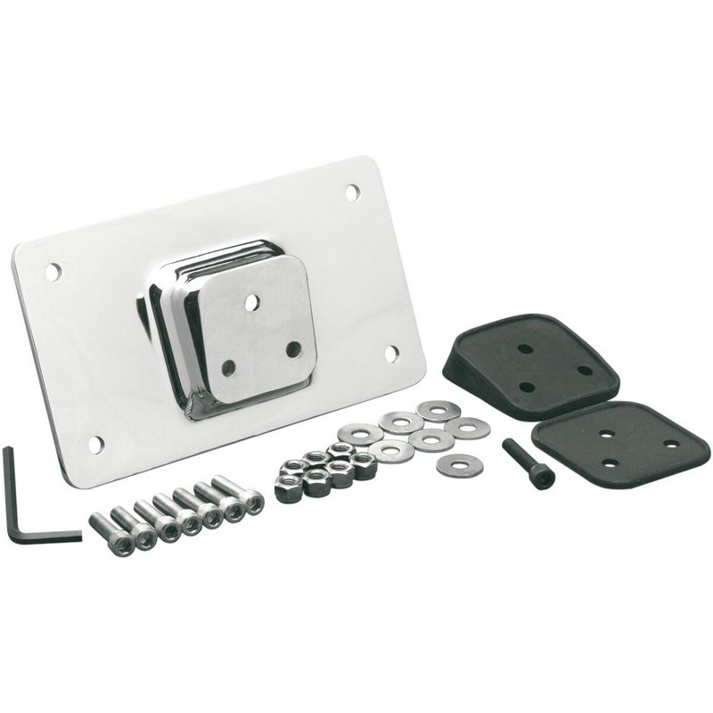 090205 - Drag Specialties Fender License Plate Mount For Harley Davidson FL 1200 1955-1977 Rear