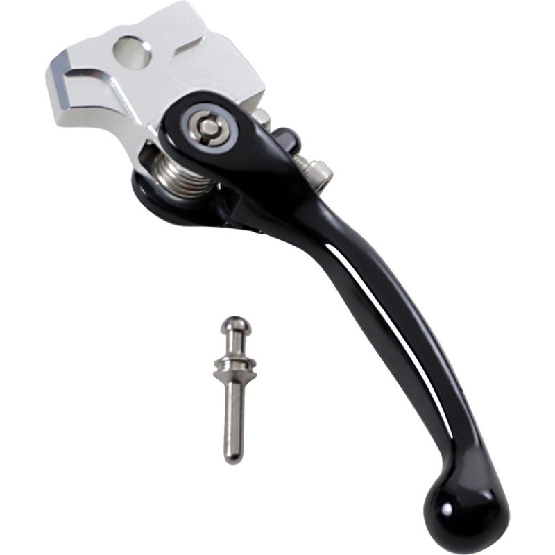 H07-2909BMB - Moose Racing Forged Flexi Brake Lever For Kawasaki KX250 2021-2024 - Black/Silver