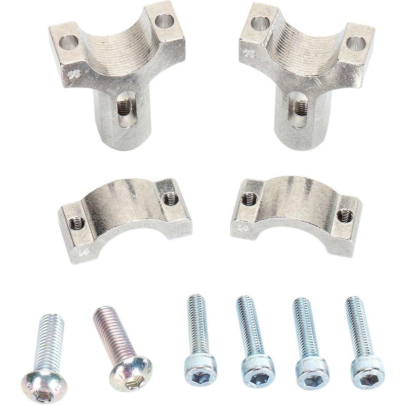50-014S - Moose Racing 1-1/8" Mount Clamps for Aluminium Hand Guards - Silver