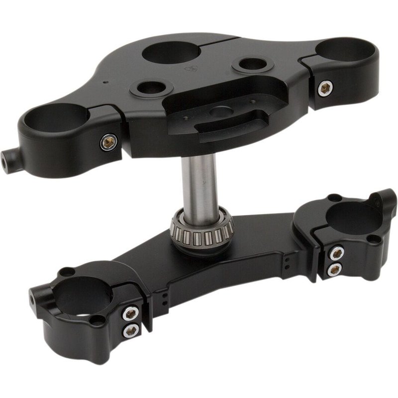 20-389 - Arlen Ness 7 & 7 Raked Triple Tree For Harley Davidson FLH 1868 2021 21"/23" - Black