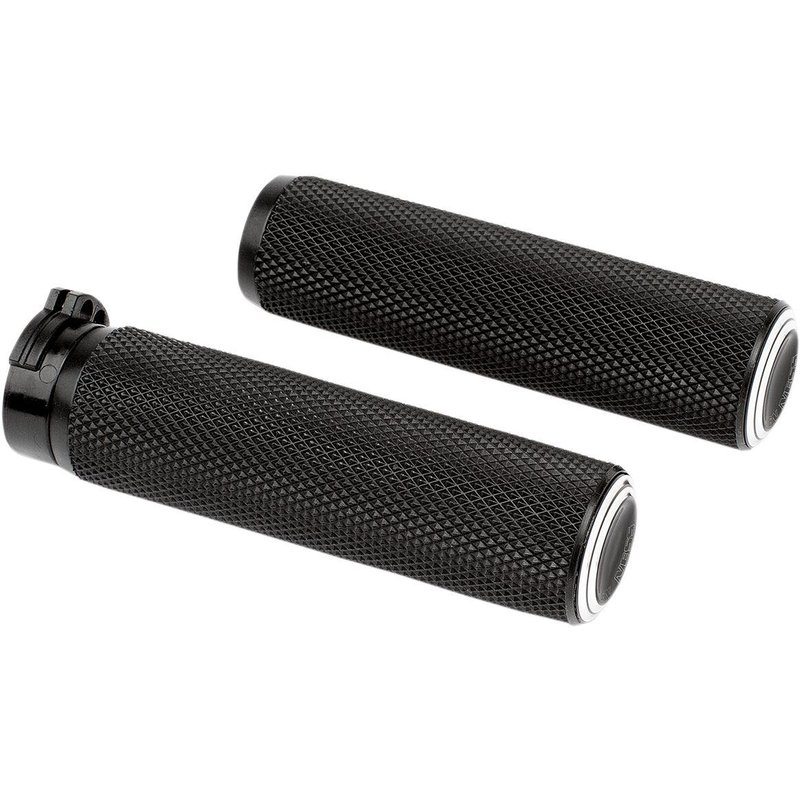 07-308 - Arlen Ness Fusion Dual Ring Grips For Harley Davidson FL 1200 1976-1977 - Black