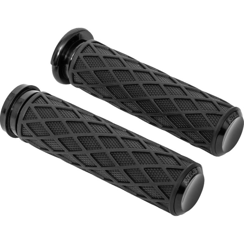 500-007 - Arlen Ness Diamond Grips For Harley Davidson FLDE 1750 2018-2020 - Black