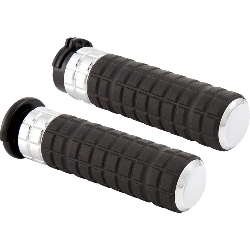 500-001 - Arlen Ness SpeedLiner Grips For Harley Davidson FLD 1690 2012-2013 - Black/Chrome