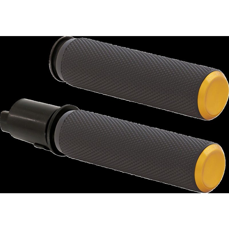 500-054 - Arlen Ness Knurled Grips For Harley Davidson FLHX 1923 2024 - Black/Gold