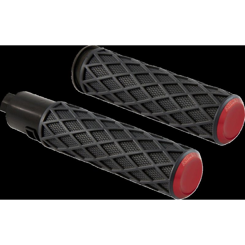500-061 - Arlen Ness Diamond Grips - Black/Red