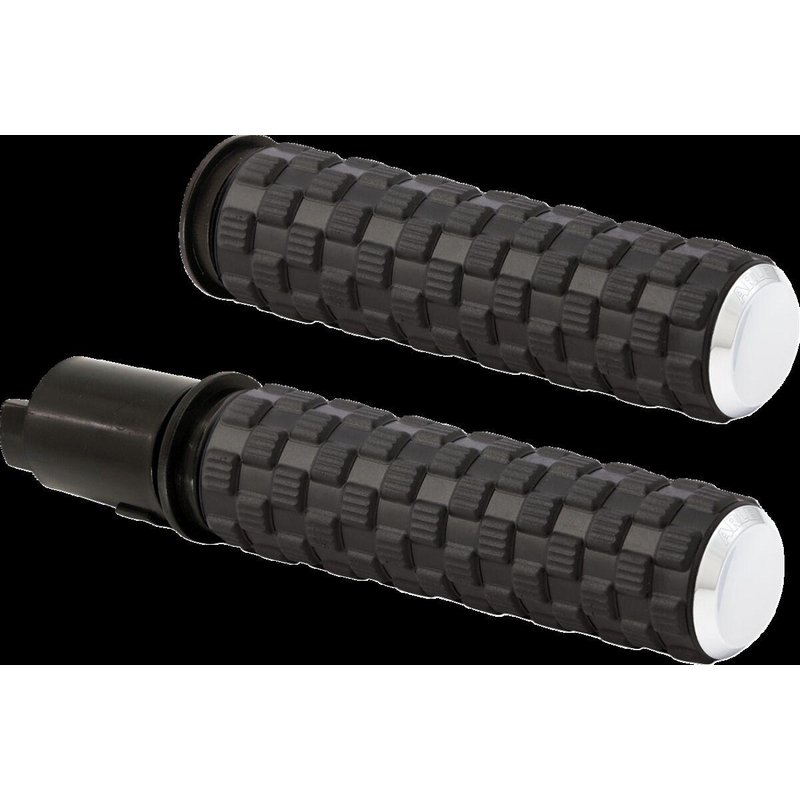 500-067 - Arlen Ness Air Trax Grips For Harley Davidson FLHX 1923 2024 - Black/Chrome