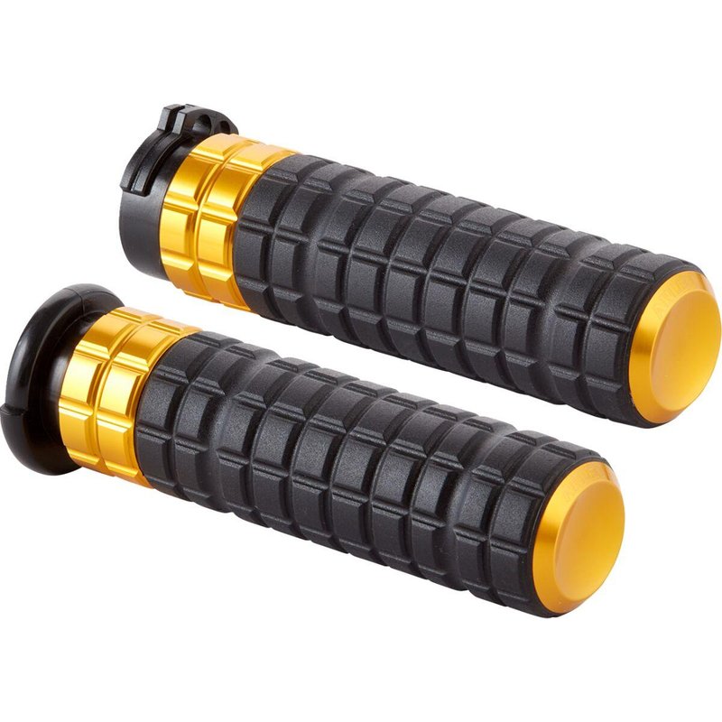500-018 - Arlen Ness SpeedLiner Grips For Harley Davidson FLD 1690 2012-2013 - Black/Gold