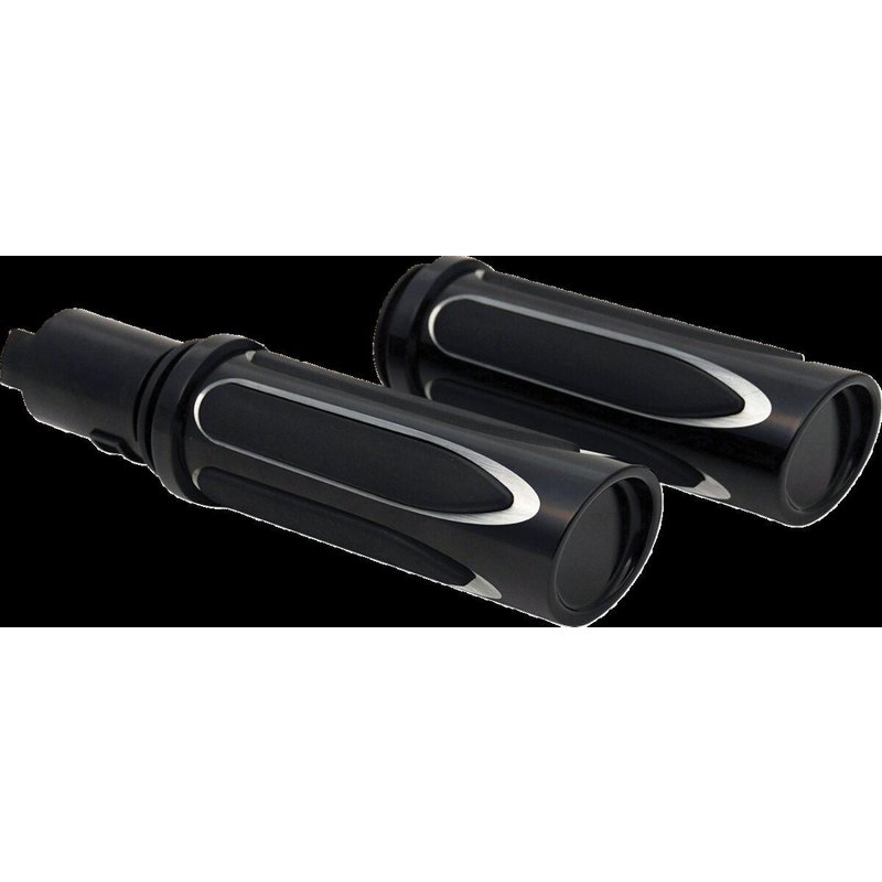 500-069 - Arlen Ness Deep Cut Comfort Series Grips For Harley Davidson FLHX 1923 2024 - Black