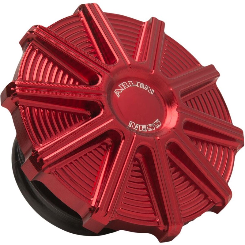 701-006 - Arlen Ness Vented Gas Cap For Harley Davidson FLD 1690 2012-2013 - Red