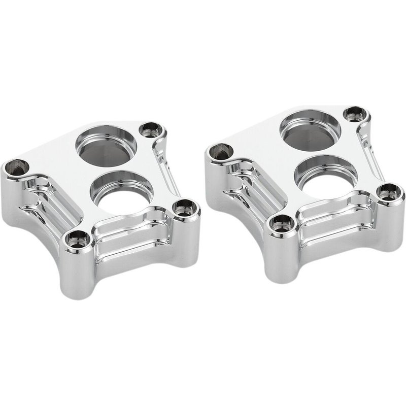 12-572 - Arlen Ness 10 Gauge Lifter Block Covers For Harley Davidson FLD 1690 2012-2013 - Chrome