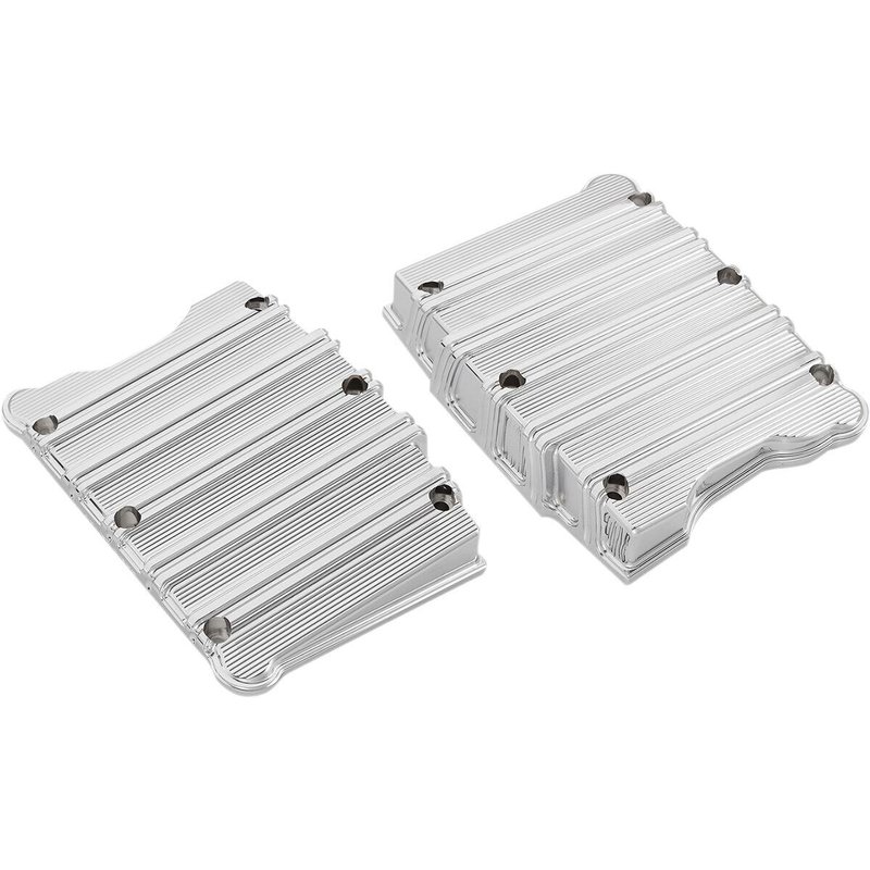 18-252 - Arlen Ness 10 Gauge Rocker Box Top Covers For Harley Davidson FLD 1690 2012-2013 - Chrome