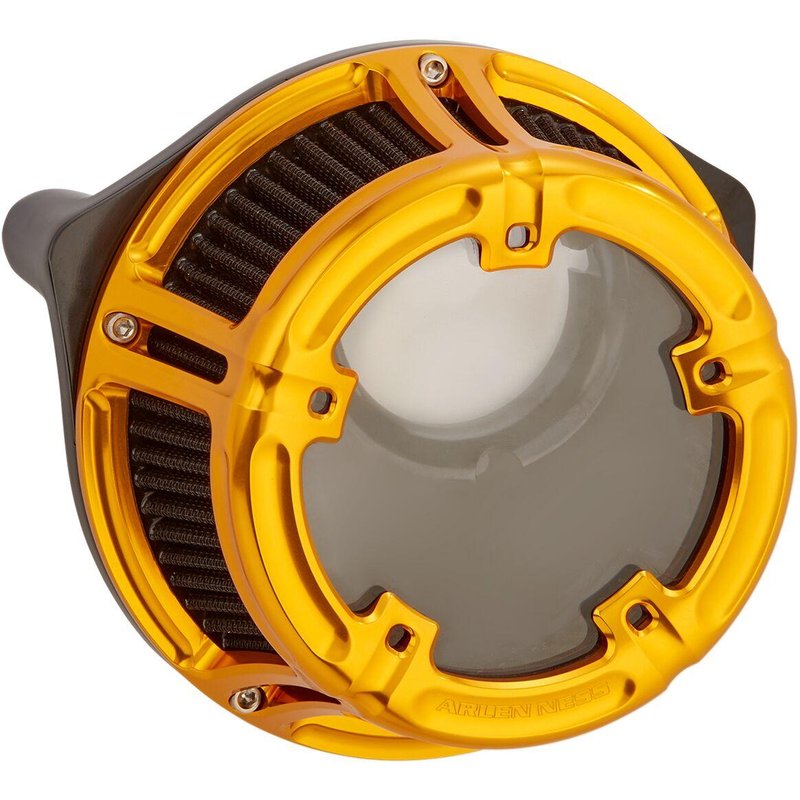 18-177 - Arlen Ness Method Clear Series Air Cleaner For Harley Davidson FLD 1690 2012-2013 - Gold