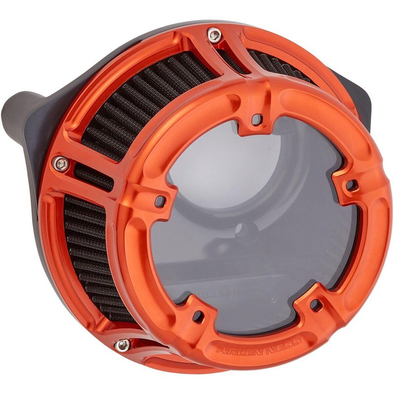 18-186 - Arlen Ness Method Clear Series Air Cleaner For Harley Davidson FLD 1690 2012-2013 - Orange
