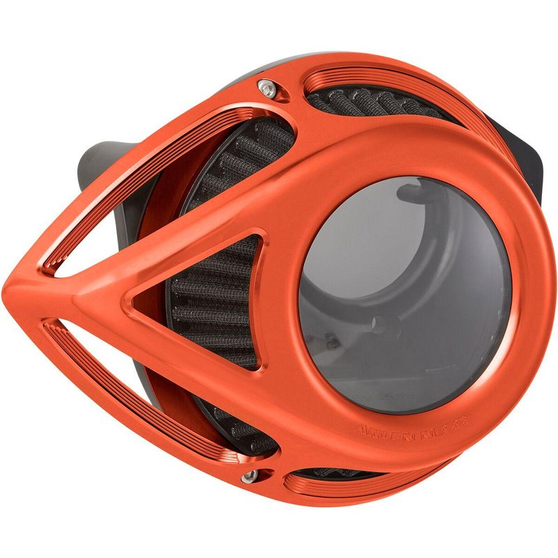 600-002 - Arlen Ness Clear Tear Air Cleaner Kit For Harley Davidson FLD 1690 2012-2013 - Orange