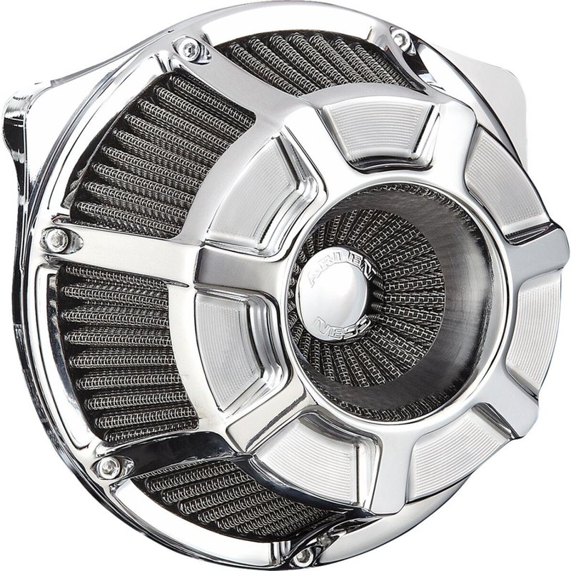 600-226 - Arlen Ness Inverted Series Beveled Air Cleaner Kit For Harley Davidson FLHX 1923 2024-2026 - Chrome