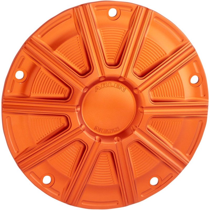 700-021 - Arlen Ness 10-Gauge Derby Cover For Harley Davidson FLD 1690 2012-2013 - Orange Anodized