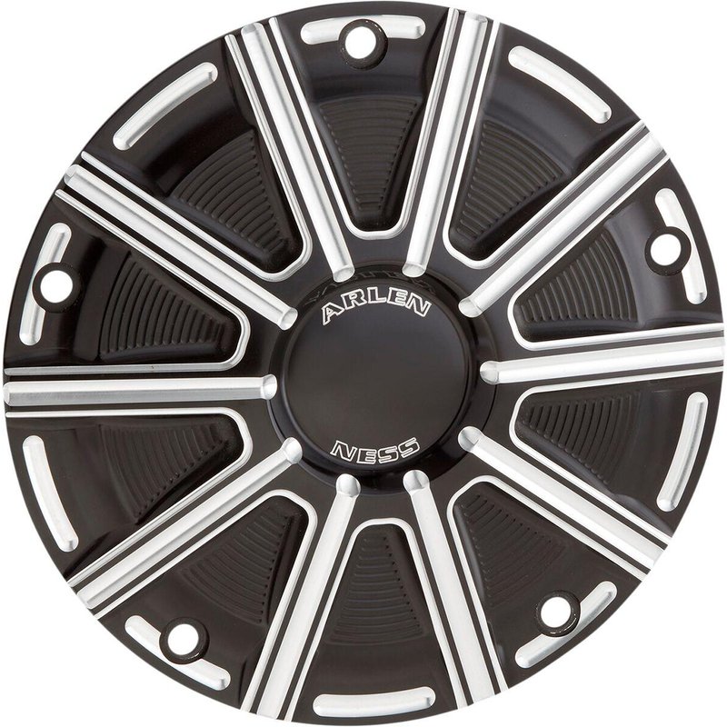700-002 - Arlen Ness 10-Gauge Derby Cover For Harley Davidson FLH 1868 2021 - Black/Silver