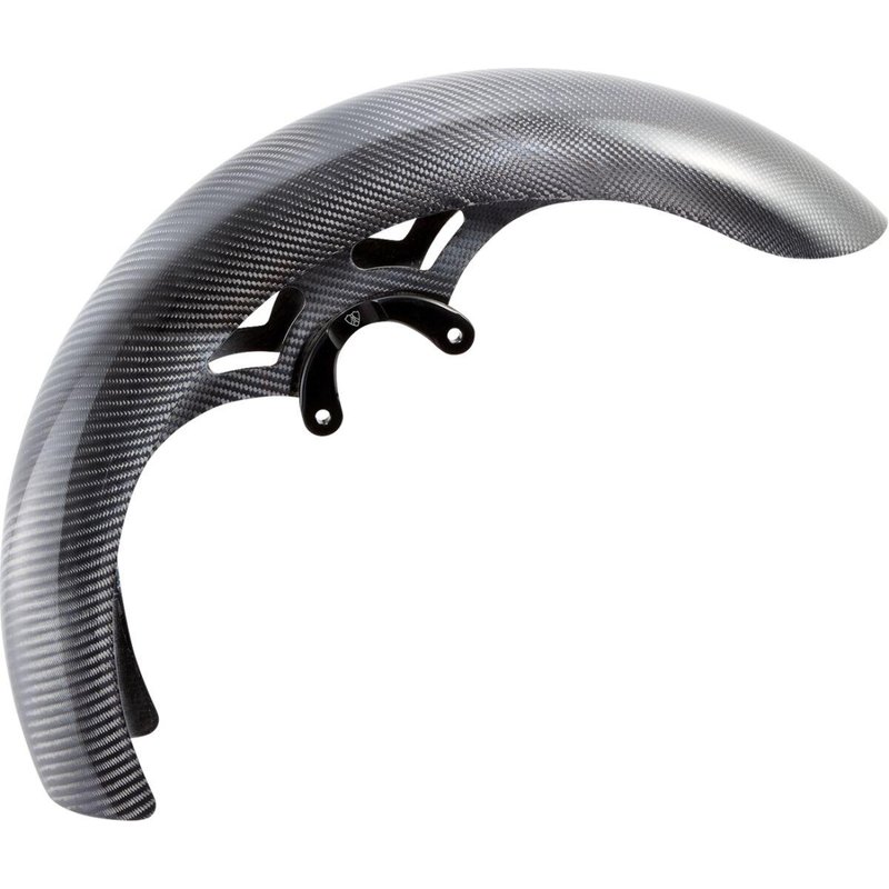 210-027 - Arlen Ness Wrapper Fender For Harley Davidson FLHR 1450 1999-2003 48cm (19") Front - Black/Carbon Fibre