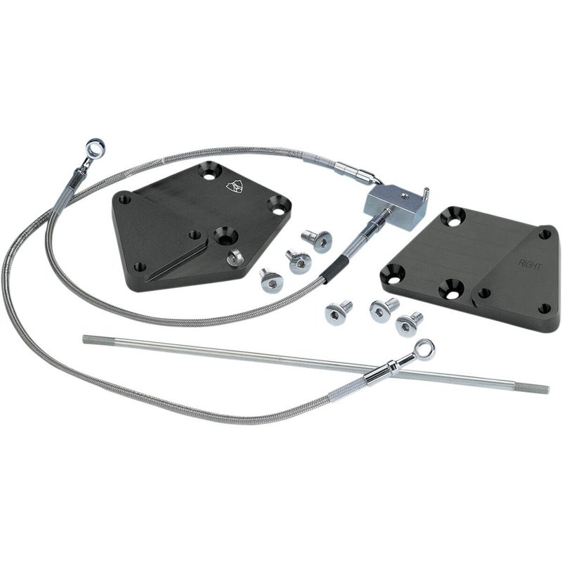 07-611 - Arlen Ness 3" Foot Control Extension Kit For Harley Davidson FLS 1690 2012-2014 - Aluminum/Black