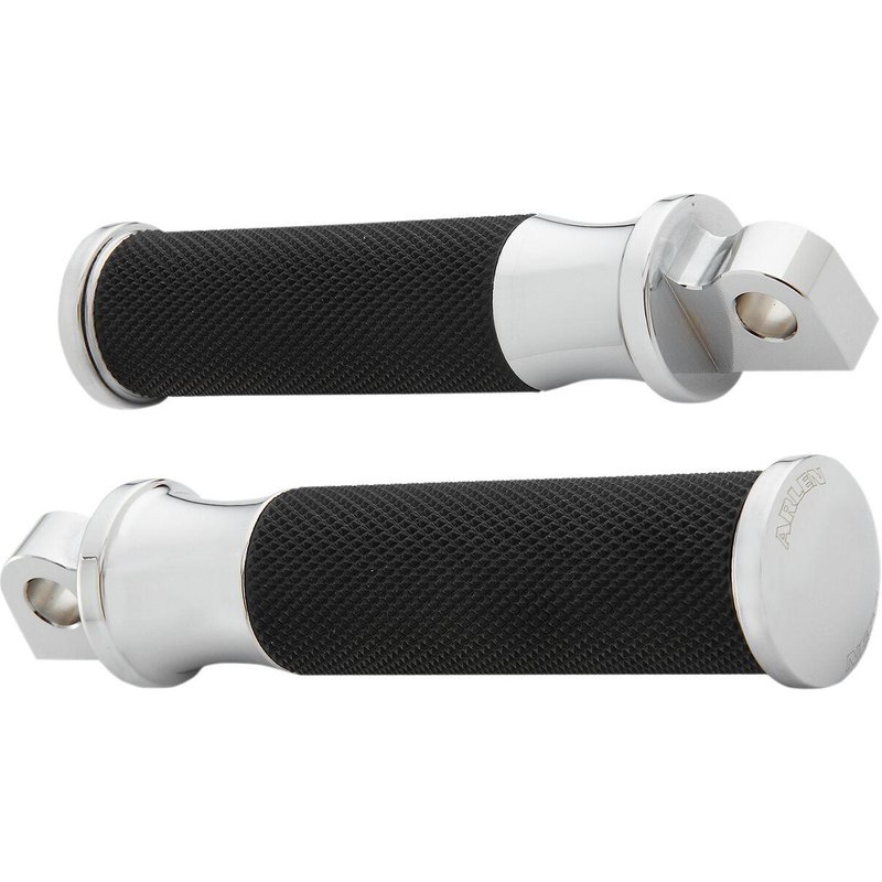 07-920 - Arlen Ness Fusion Male-Mount Footpegss For Harley Davidson FLD 1690 2012-2013 - Black/Chrome