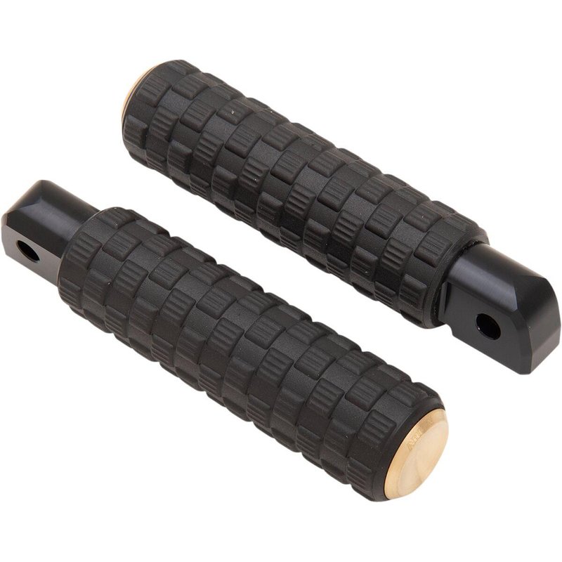 07-968 - Arlen Ness M-Eight Fusion Footpegss For Harley Davidson FLDE 1750 2018-2020 - Black/Brass