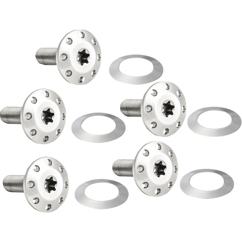 300-906 - Arlen Ness Holeshot Floating Brake Disc Bolt Kit For Indian 101Scout 1250 2024 Front - Silver