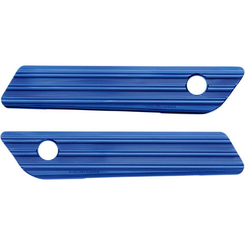 03-604 - Arlen Ness Saddlebag Latch Covers For Harley Davidson FLH 1868 2021 - Blue