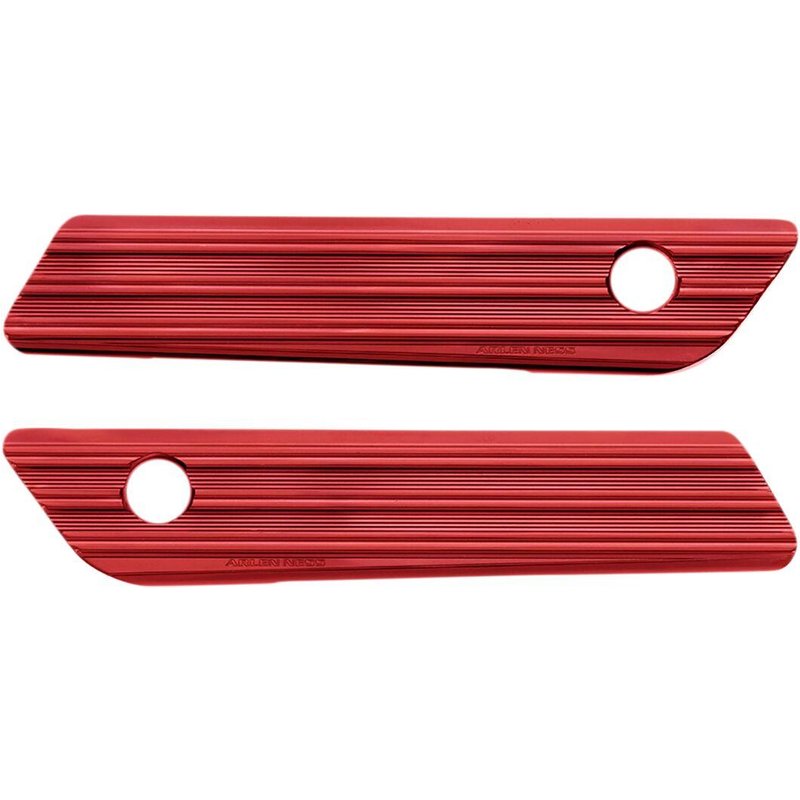03-616 - Arlen Ness Saddlebag Latch Covers For Harley Davidson FLH 1868 2021 - Red