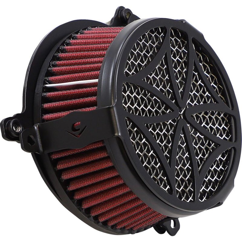 606-0102-02B-SB - Cobra Air Cleaner Kit For Harley Davidson FLD 1690 2012-2013 Cross - Black