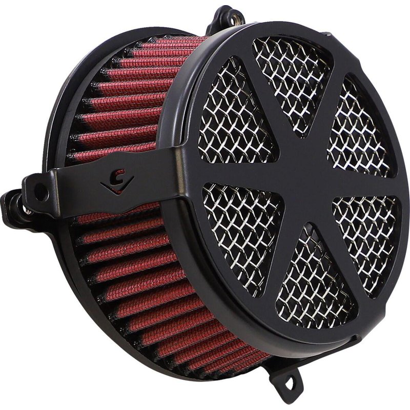 606-0102-04B-SB - Cobra Air Cleaner Kit For Harley Davidson FLD 1690 2012-2013 Spoke - Black
