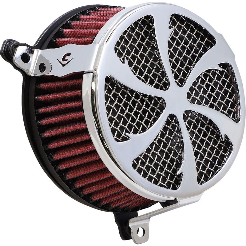 606-0104-01-SB - Cobra Air Cleaner Kit For Harley Davidson FLDE 1750 ABS 2018-2020 Swept - Chrome