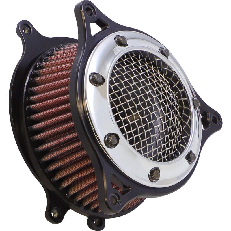 606-0104-05CBSB - Cobra RPT Air Intake Kit For Harley Davidson FLDE 1750 ABS 2018-2020 - Black Frame/Chrome Ring