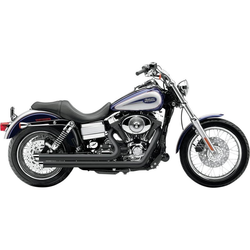 6858B - 6858B - Cobra Speedster Slashdown Exhaust System - Harley Davidson FXDWG 1690 2013-2017 - Black