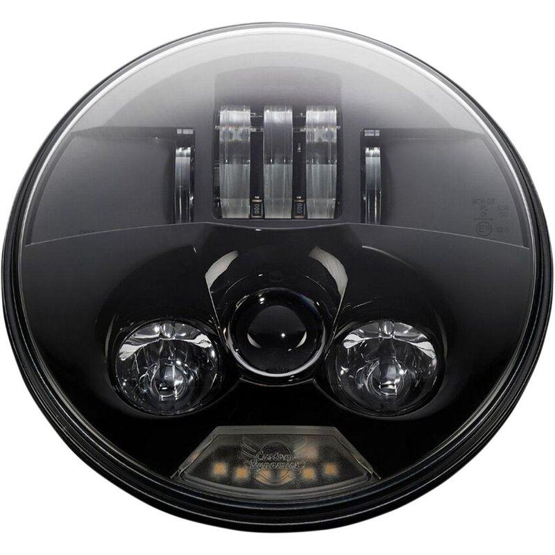 PB-7-B - Custom Dynamics 7" ProBeam LED Headlamp For Harley Davidson FLD 1690 2012-2013 Black
