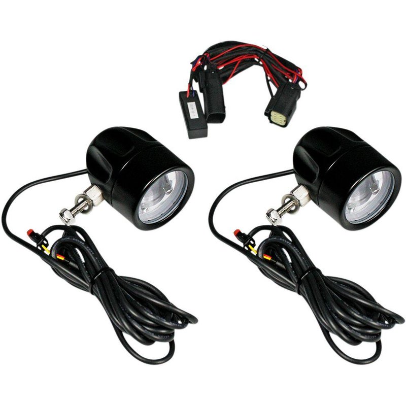 PB-FOG-SS8-B - Custom Dynamics ProBeam LED Halo Fog Lamps For Harley Davidson FLHRSE5 1800 2013 Black Clear